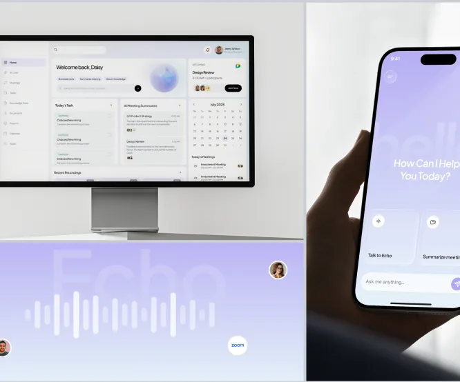 Desktop and mobile product interface designs